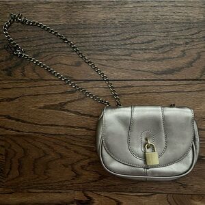Banana Republic , Metallic Pewter Crossbody Bag